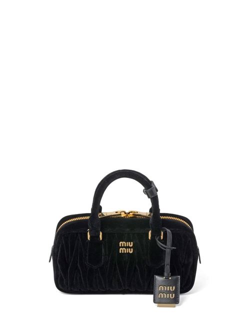 Black velvet gold-tone bag Miu Miu | 5BB142V-OOT2EOMF0002